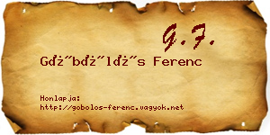 Göbölös Ferenc névjegykártya